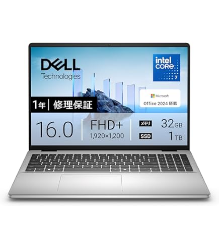 DELL ノートパソコン　使用回数少 Amazon.co.jp: 【Amazon.co.jp限定】Dell ノートパソコン Dell 16 Plus